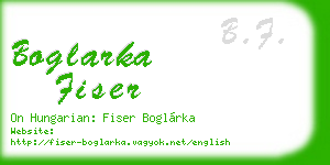 boglarka fiser business card